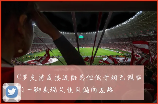 C罗支持度接近凯恩但低于姆巴佩临门一脚表现欠佳且偏向左路